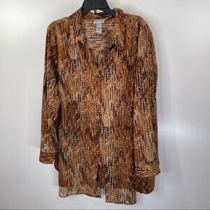 Catherine Button Down Shirt Neutral blouse Plus Size